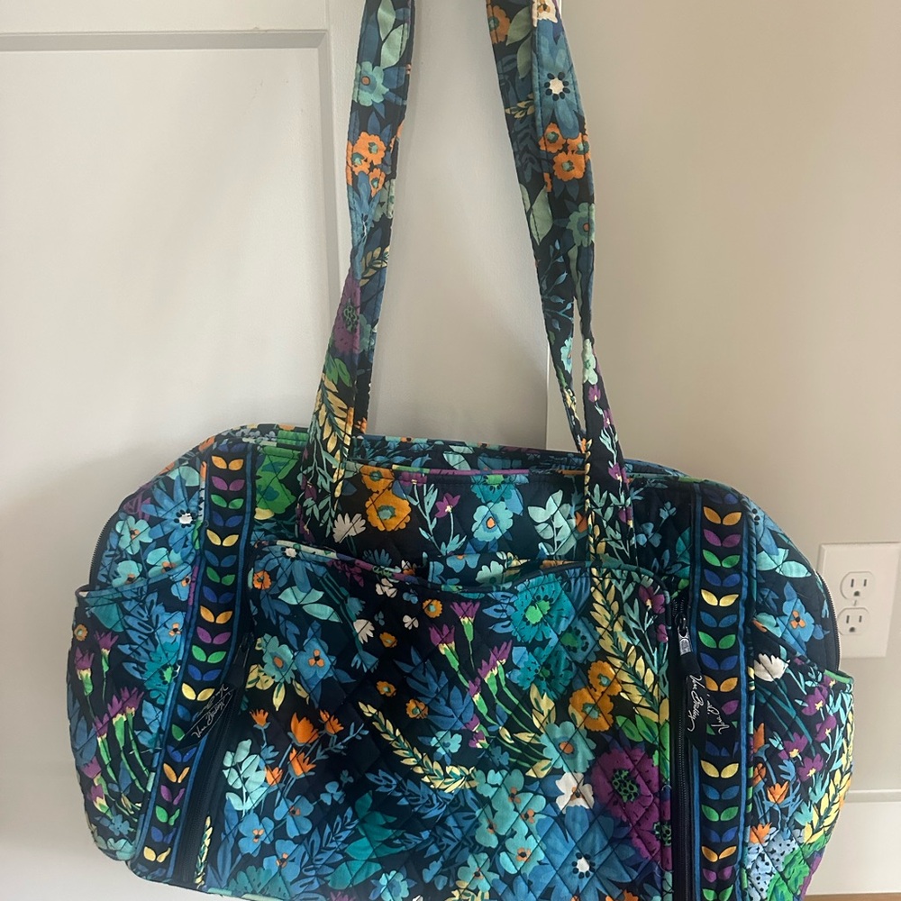 Vera Bradley Blue Floral Quilted Diaper Bag